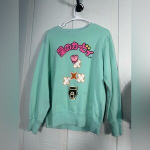 Rare Nintendo Kirby Aqua Sweatshirt No Size EUC